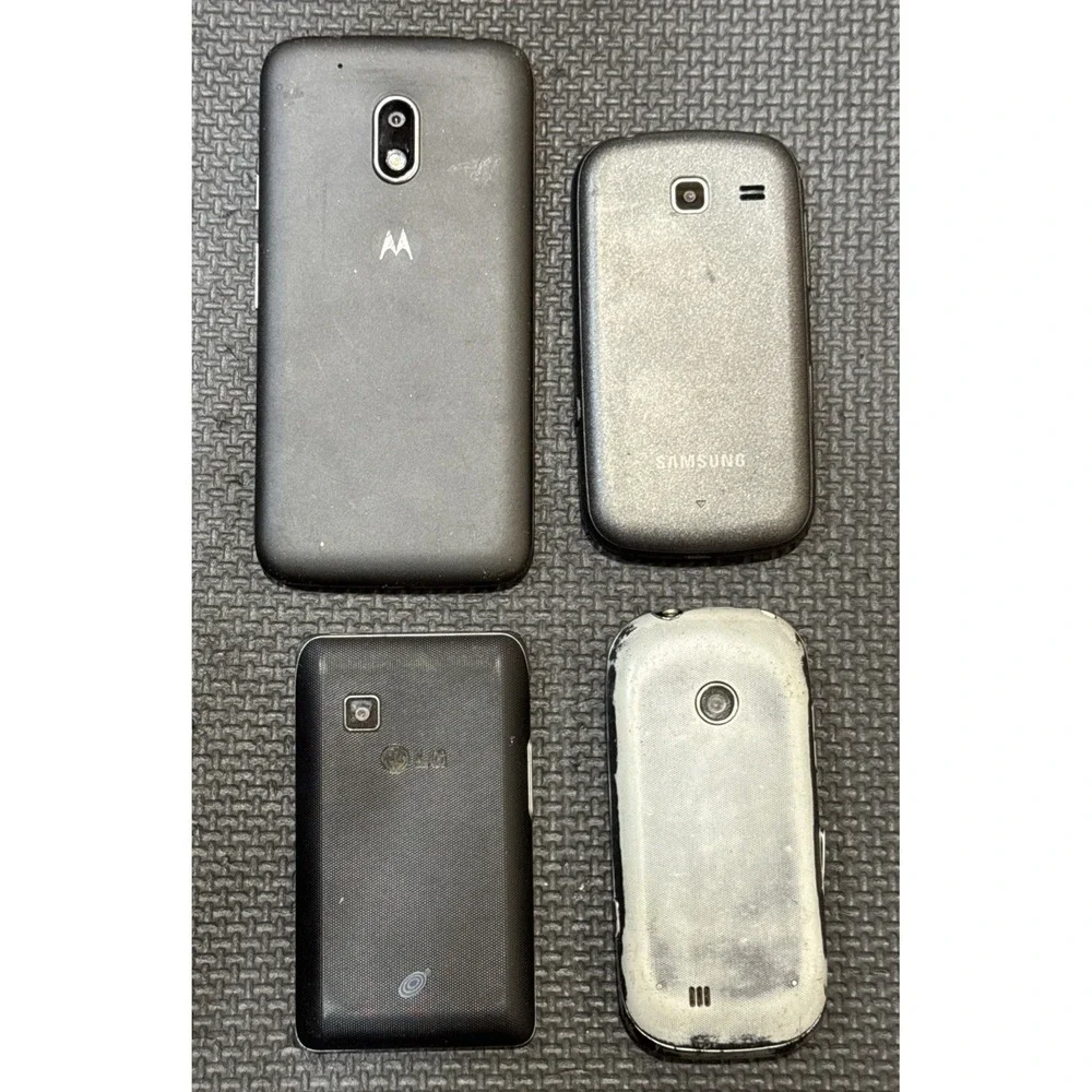 Lot of 4 Cellphones For Parts Or Repair | Samsung LG Motorola, VTG to Now